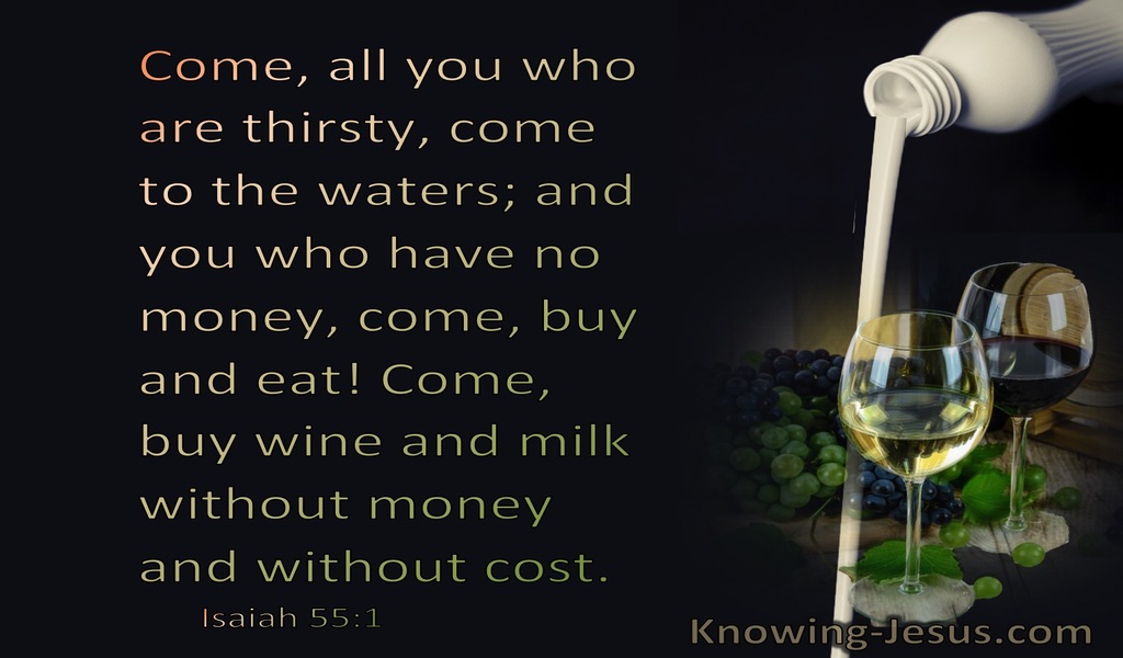 Isaiah 55:1 Come, All You Who Are Thirsty (brown)